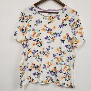 Croft‎ & Barrow Womens The Classic Tee Size 1X Floral Spring Bloomcore Mature